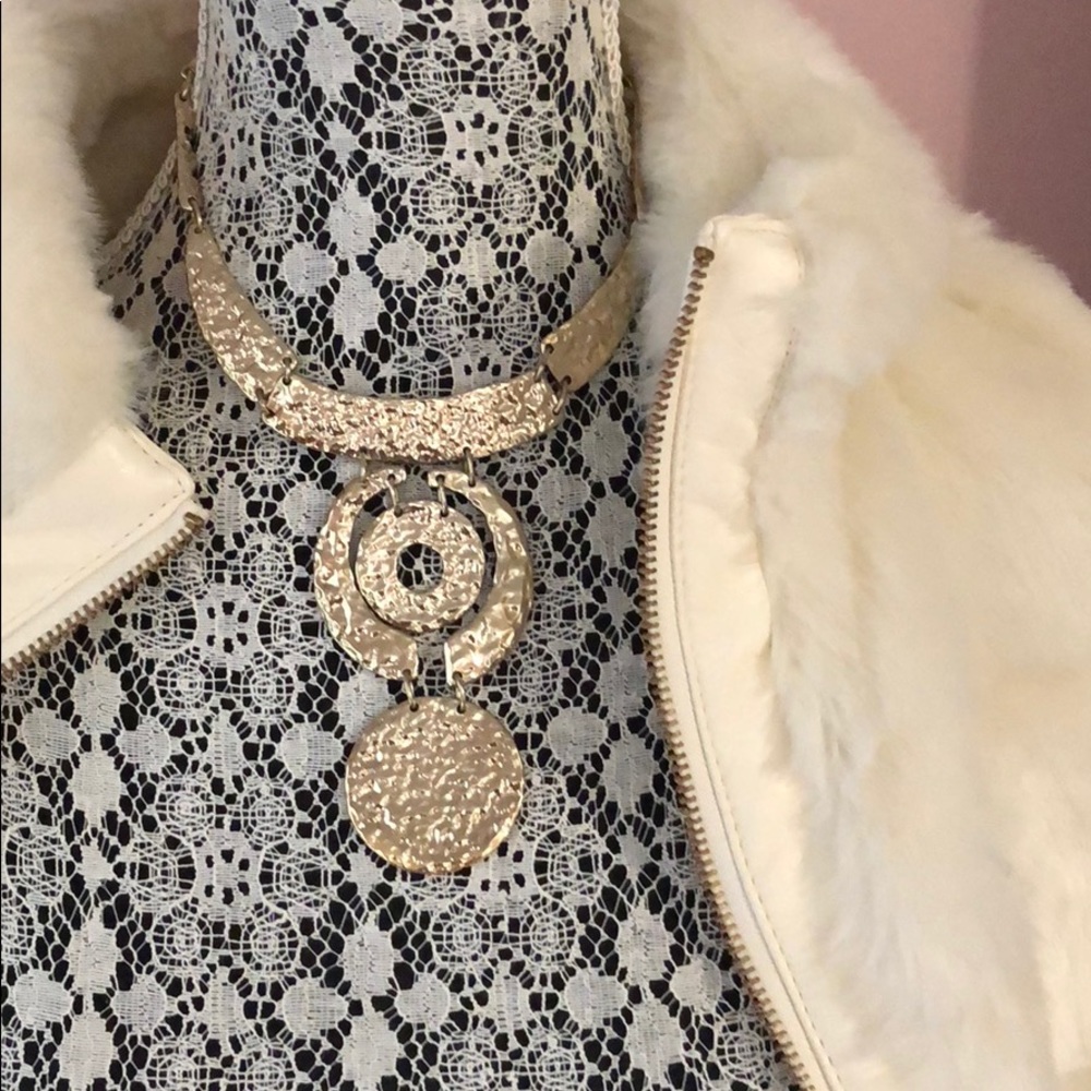 Hammered Gold plated necklace-bohemian